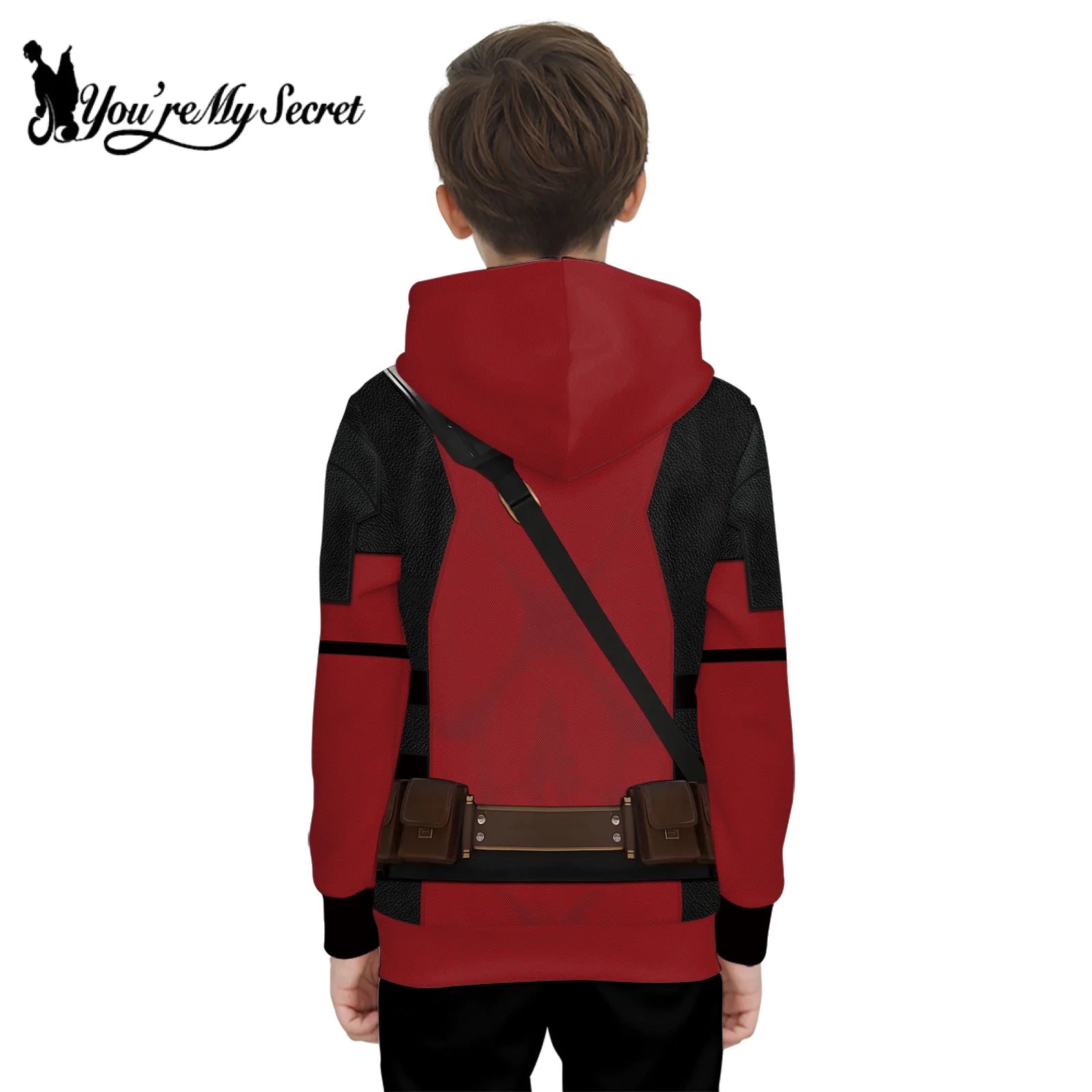 [You'Re My Secret] Kids Superhero Cosplay Deadpool Wolverine Boys Hoodies Halloween Jacket Howlett Party Children Streetwear Top