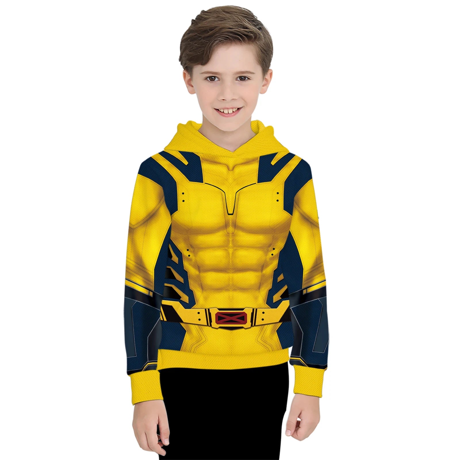 [You'Re My Secret] Kids Superhero Cosplay Deadpool Wolverine Boys Hoodies Halloween Jacket Howlett Party Children Streetwear Top