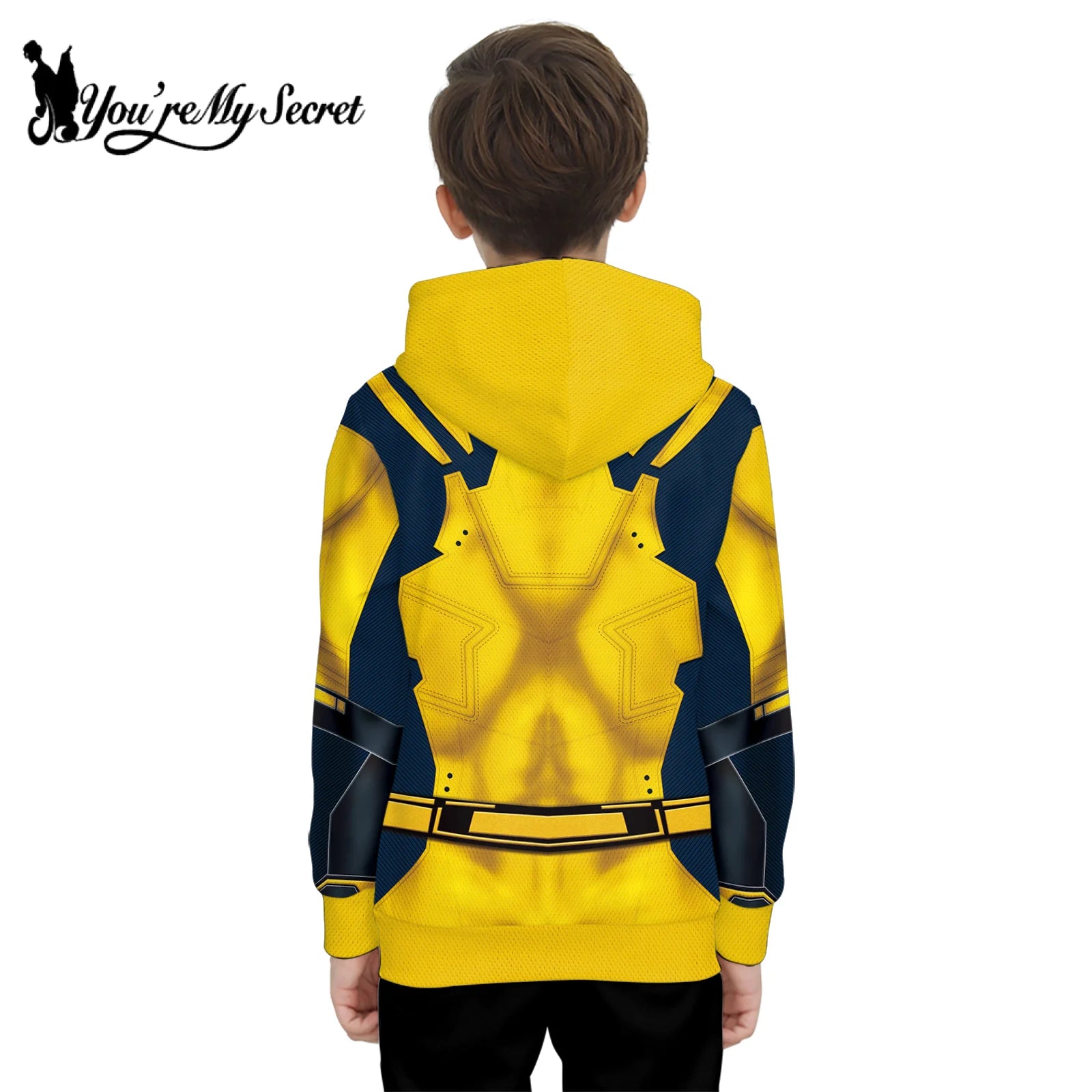 [You'Re My Secret] Kids Superhero Cosplay Deadpool Wolverine Boys Hoodies Halloween Jacket Howlett Party Children Streetwear Top